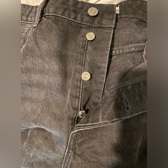 ZARA ‘FLARED’ CROPPED HIGH WAIST TRF JEANS (BLACK) - Picture 5 of 5